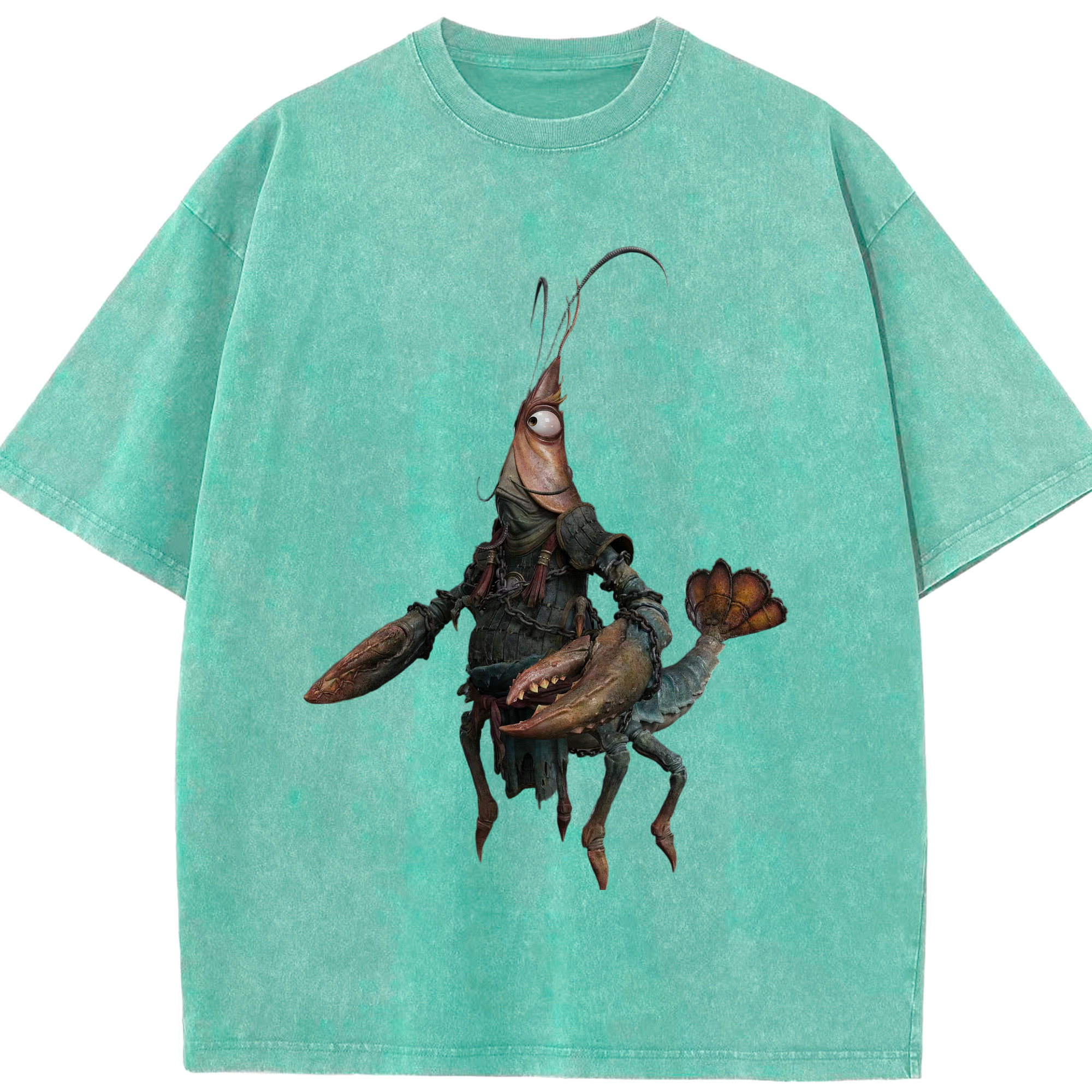 （画像用） Ne Zha 2 ナタ 魔童の大暴れ 綿100% ヴィンテージ風 半袖Tシャツ（フロントプリント）